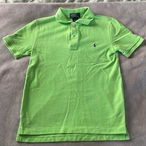 Polo bright green collard shirt